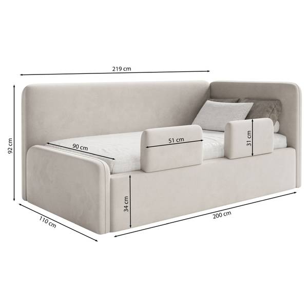 Kinderbett FANKO Graubraun