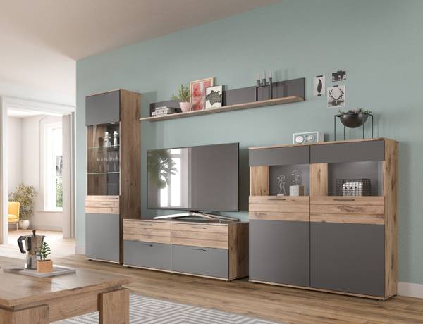 TV Tisch Mason Braun - Holz teilmassiv - 130 x 53 x 47 cm