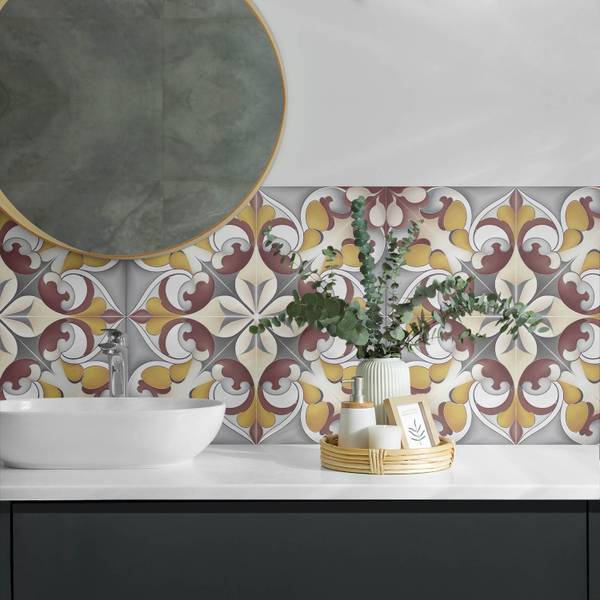 Klebepaneele Blumen Mosaik 100 x 50 cm