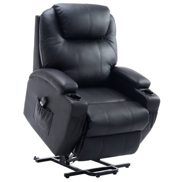Fernsehsessel 700-020V01BK Esche Schwarz Dekor - Schwarz