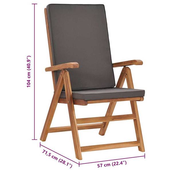 Gartenstuhl 3001576 2er Set Braun