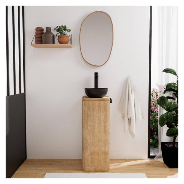 Badmöbel-Set TOM 3-teilig Braun - Holzwerkstoff - 30 x 78 x 40 cm