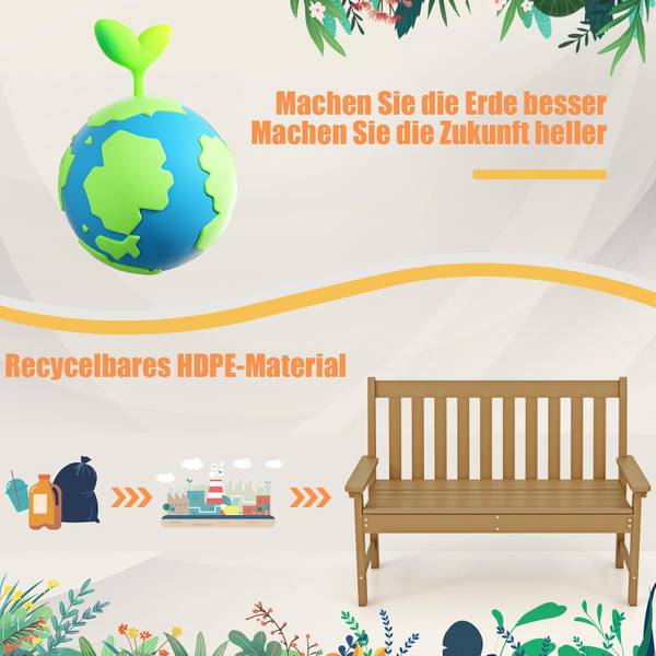 Gartenbank ZB32017 Teak Dekor