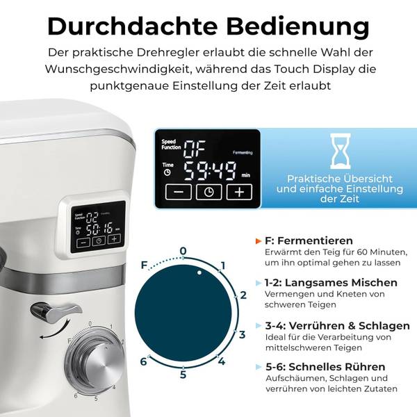Küchenmaschine Classic 1400 Creme