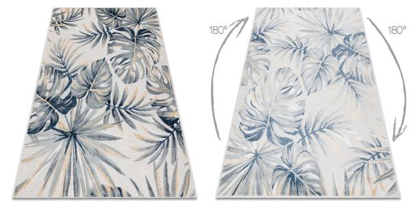 Tapis Structurel Botanic 65265 Feuilles 117 x 170 cm