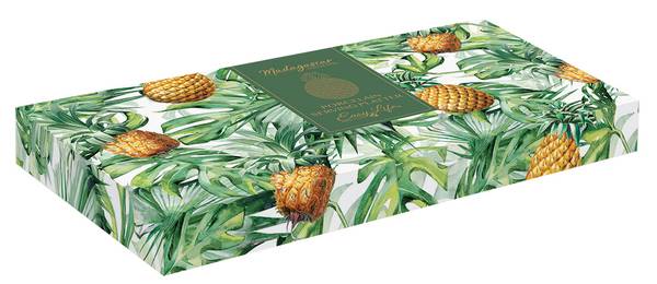 Plat de service Ananas Jaune - Porcelaine - 22 x 1 x 36 cm