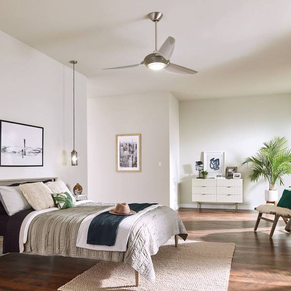 Ventilateur De Plafond Voya Beige - Polycarbonate - 152 x 38 x 152 cm