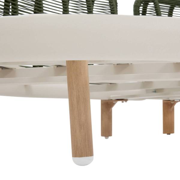 Gartenmöbelgarnitur MYLORE Beige - Kunststoff - 105 x 75 x 420 cm