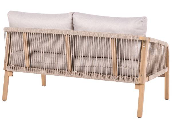 Gartensofa SUMBA Beige - Braun - Massivholz - 139 x 84 x 76 cm