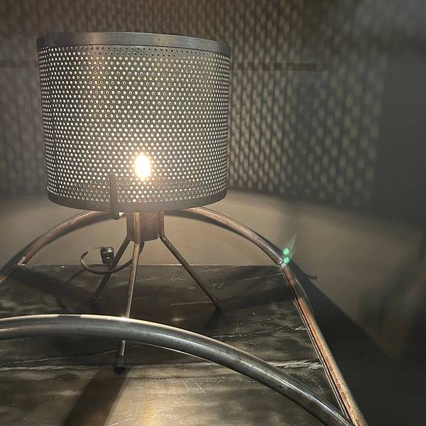 Tischlampe Kelly Silber - Metall - 25 x 40 x 25 cm