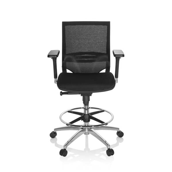 Bürodrehstuhl TOP WORK 78 Schwarz - Netzstoff - 48 x 129 x 57 cm