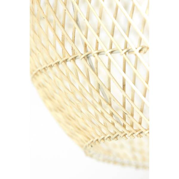 Hängeleuchte Charita Braun - Holzwerkstoff - Rattan - 60 x 43 x 60 cm