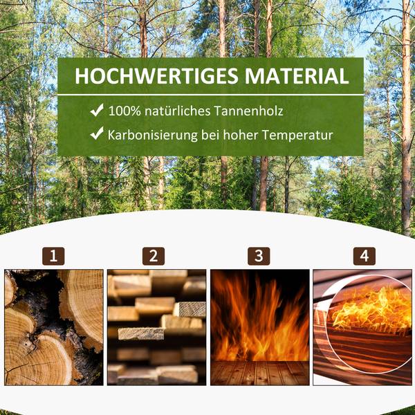 Gartenbank 84B-410 Braun - Massivholz - 50 x 40 x 98 cm
