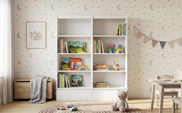 Regal-Set Rio Weiß Weiß - Holzwerkstoff - 130 x 183 x 37 cm