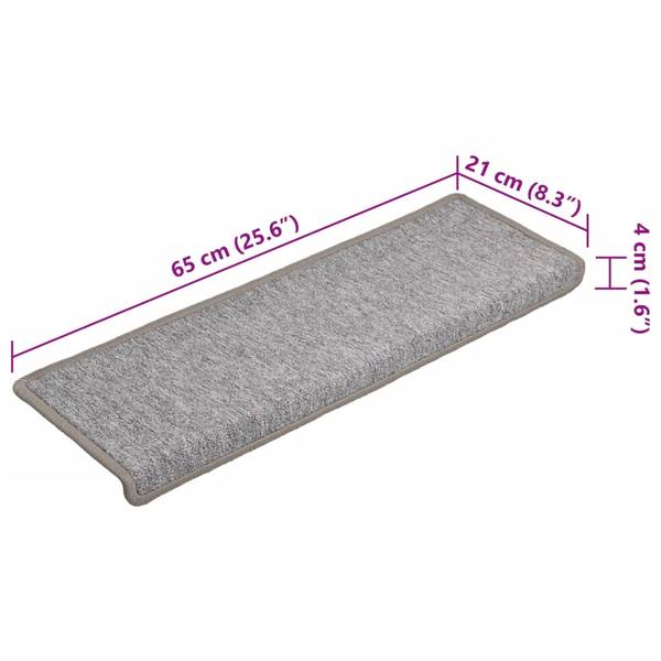 Treppenmatte 3006360 15er Set Hellgrau