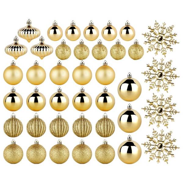 Weihnachtskugeln 40er Set 839436 Gold - Kunststoff - 5 x 5 x 5 cm