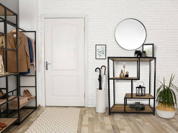 Bücherregal Liverpool Bücherbord Schwarz - Braun - Metall - Massivholz - 75 x 115 x 36 cm