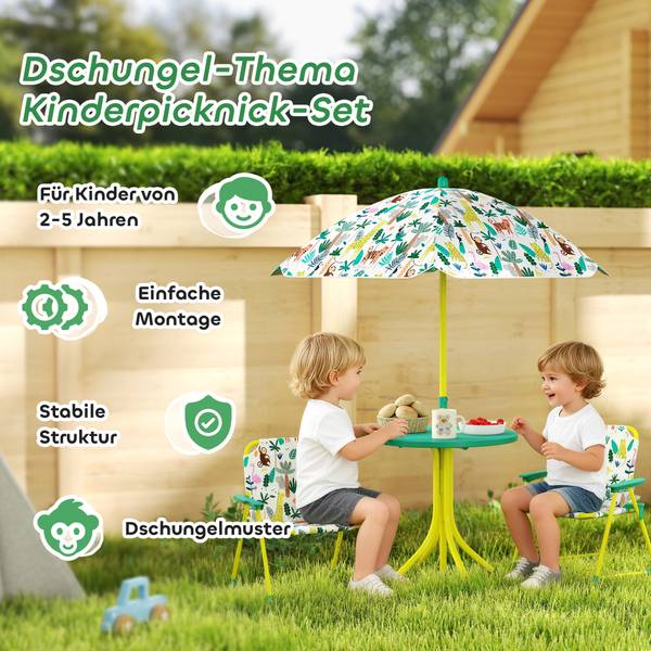 Kinder Gartenmöbel 3E3-012V00GN Grün - Kunststoff - 50 x 50 x 50 cm