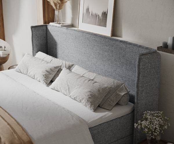 Boxspringbett Skyline Grau - Liegefläche Breite: 180 cm