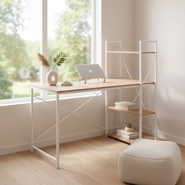 Schreibtisch Easy Up3 Braun - Holzwerkstoff - 60 x 72 x 120 cm