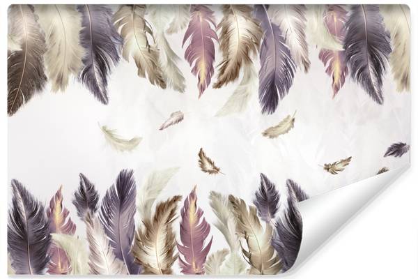 Fototapete bunte FEDERN Abstraktion 405 x 270 x 270 cm