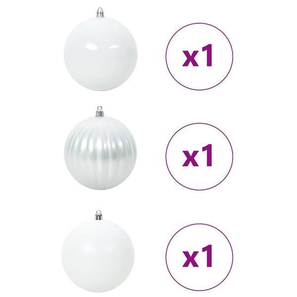 Weihnachtskugeln 3700000059-3 3er Set Weiß