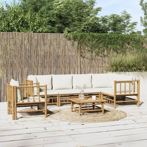 Garten-Lounge-Set 3028492-18 (7-teilig) Weiß - Polyester - 69 x 65 x 69 cm