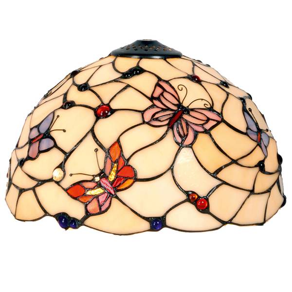 Lampenschirm Tiffany Shawn Beige - Glas - 30 x 20 x 30 cm