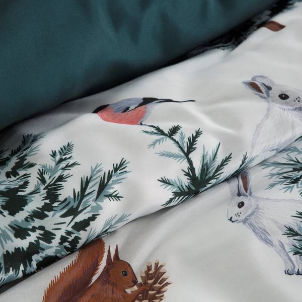 Bettwäsche ROLAND 3-teilig Weiß - Textil - 220 x 1 x 200 cm