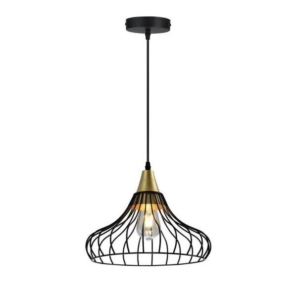 Pendelleuchte LOTTE Schwarz - Gold - Stahl - 17 x 149 x 17 cm