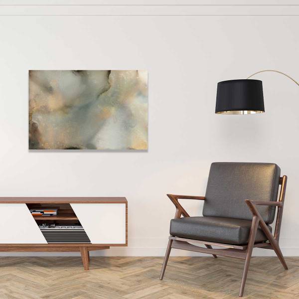Tableau bleu givré 45 x 30 x 2 cm - Fibres naturelles