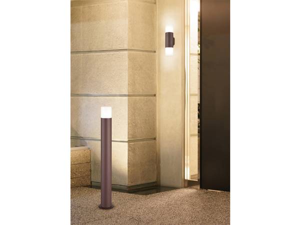 Außenwandleuchte Serve Braun - Weiß