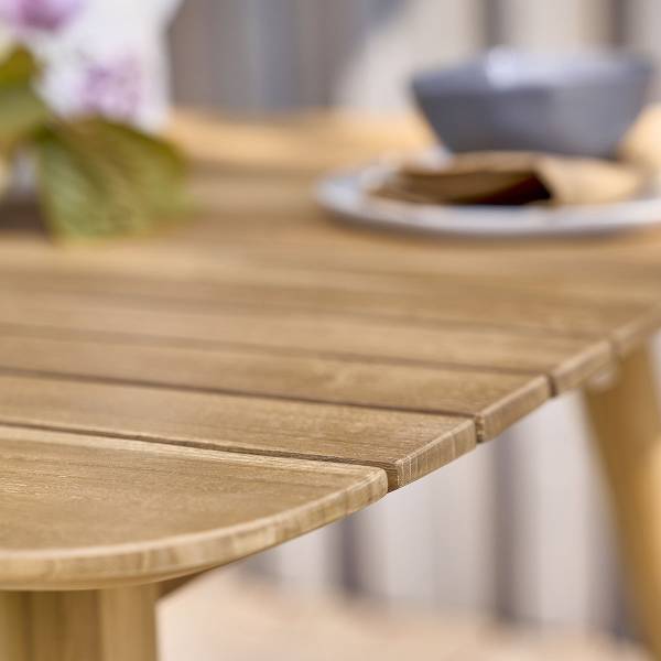 Gartentisch APRIL Beige - Massivholz - 80 x 75 x 80 cm