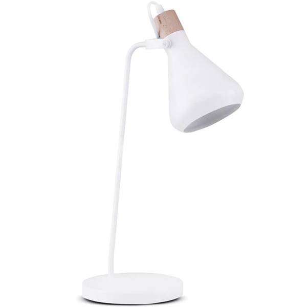 Tischlampe CORTODI Weiß - Holzwerkstoff - Metall - 18 x 53 x 18 cm