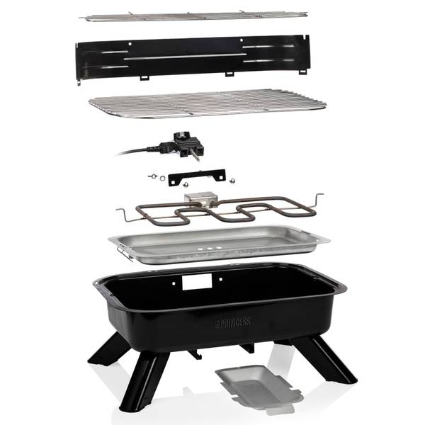 Grill Schwarz - Netzstoff - 32 x 15 x 47 cm