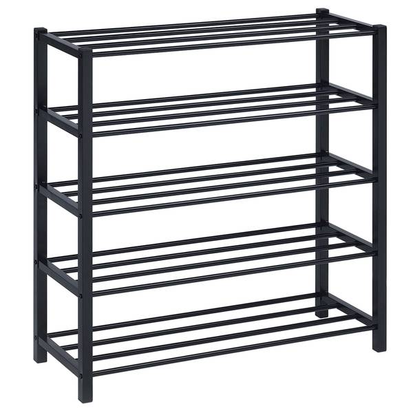 Schuhregal NAVAN Schwarz - Edelstahl - 80 x 84 x 29 cm