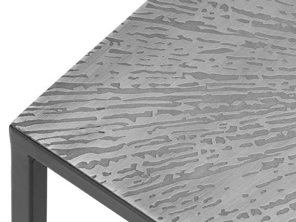 Couchtisch HILLARY 2er Set Schwarz - Silber - Metall - 40 x 40 x 40 cm