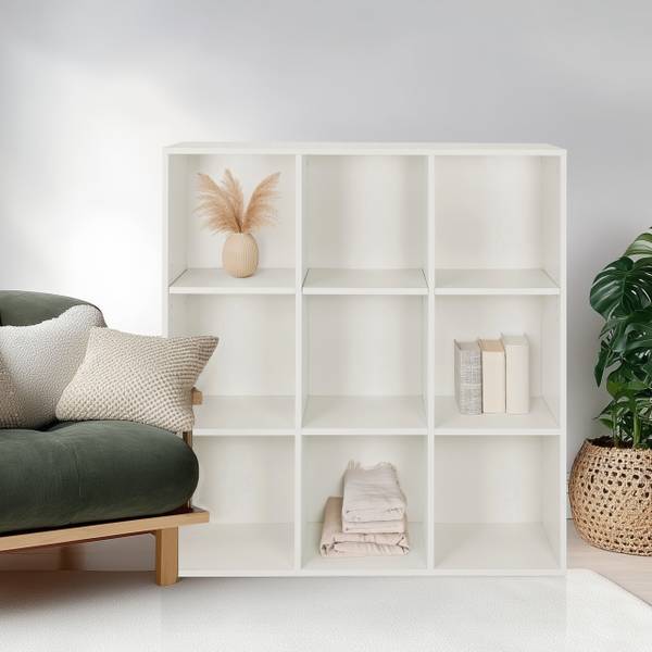 Regal BJORKE Weiß - Holzwerkstoff - 98 x 100 x 30 cm