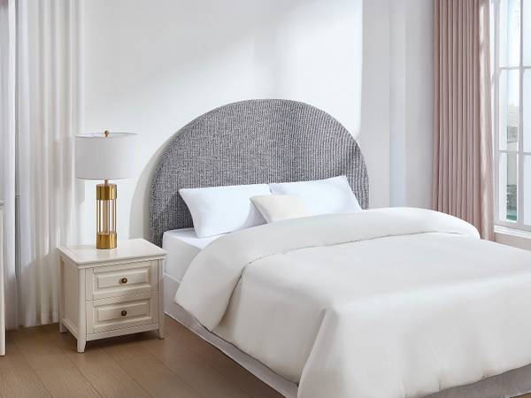 Bettkopfteil PANIOTI Grau - Textil - 7 x 110 x 155 cm