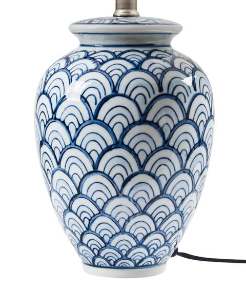 Tafellamp JAUCA blauw - wit - porselein - 33 x 50 x 33 cm