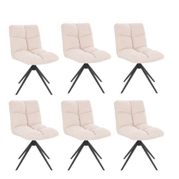 Esszimmerstuhl NODA - 6er Set Creme