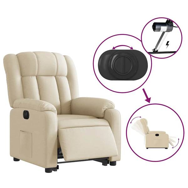 Fauteuil inclinable levage 3032399-3 Crème - Blanc