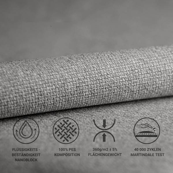 Boxspringbett Lennon Grau - Liegefläche Breite: 200 cm