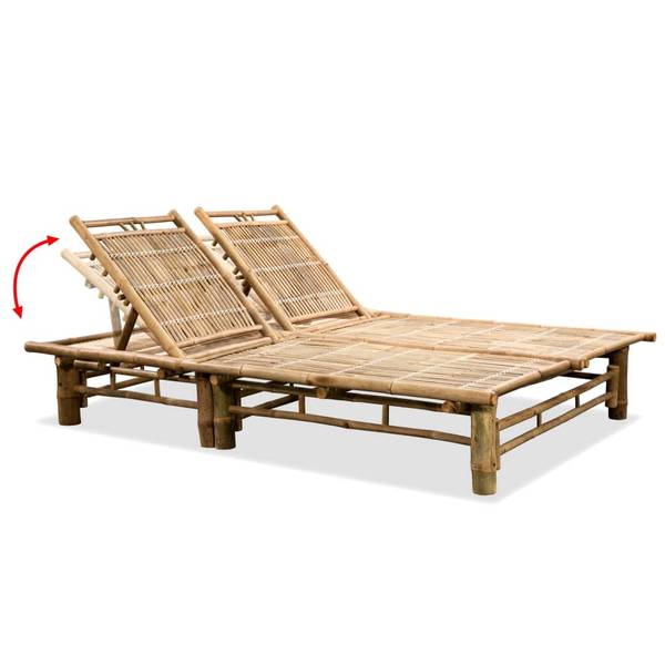 Sonnenliege 43715 Braun - Bambus - 130 x 87 x 200 cm