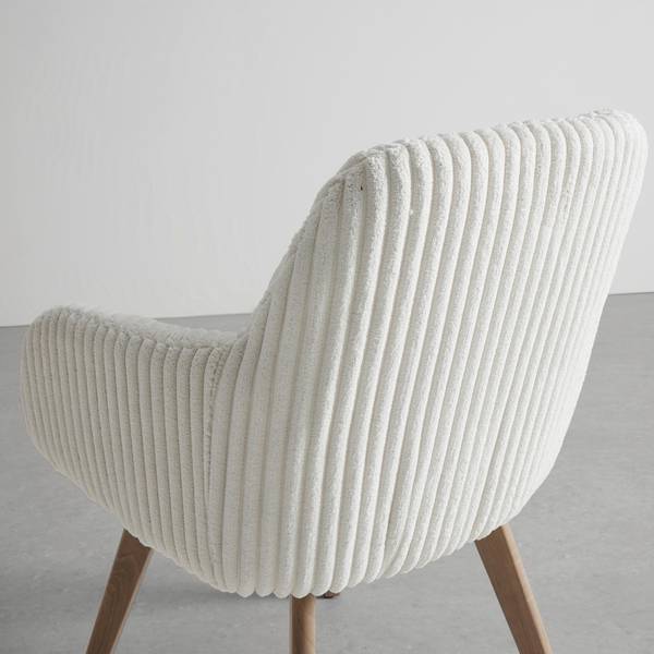 Armlehnstuhl MATTIA Beige - Cord - 56 x 87 x 61 cm