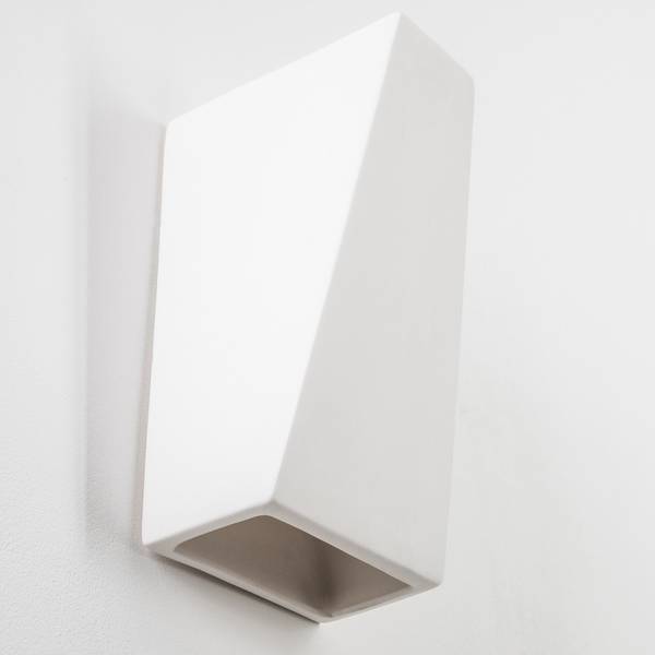 Wandleuchte Carenno Weiß - Keramik - 17 x 29 x 34 cm