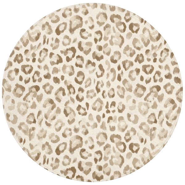 BADEMATTE Leopard Braun - Microfaser - 70 x 70 x 1 cm