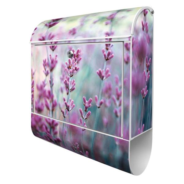Briefkasten Stahl Lavendel 2 Weiß - Stahl - 38 x 46 x 13 cm