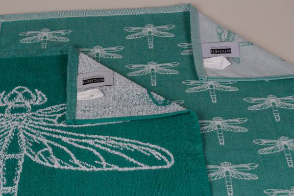 Keukenset Jacquard (set van 12) petrol