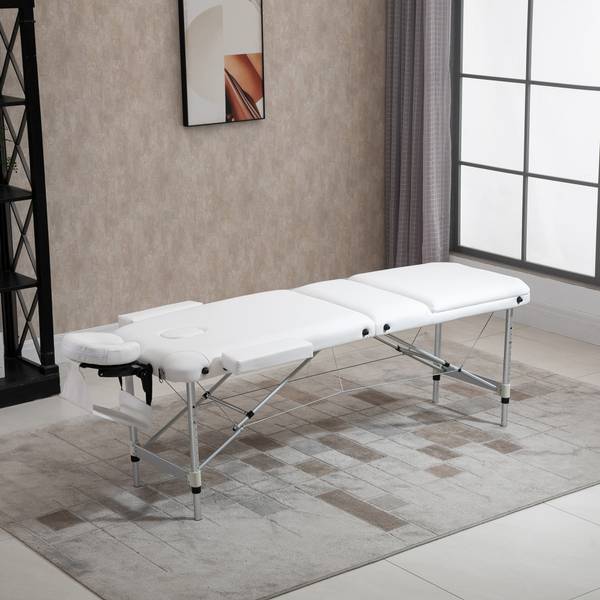 Massageliege 700-039WT Weiß - Kunststoff - 81 x 84 x 215 cm